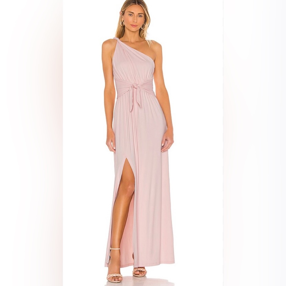 Susana Monaco Twisted Shoulder Petal Pink Maxi Dress, XS, NWT